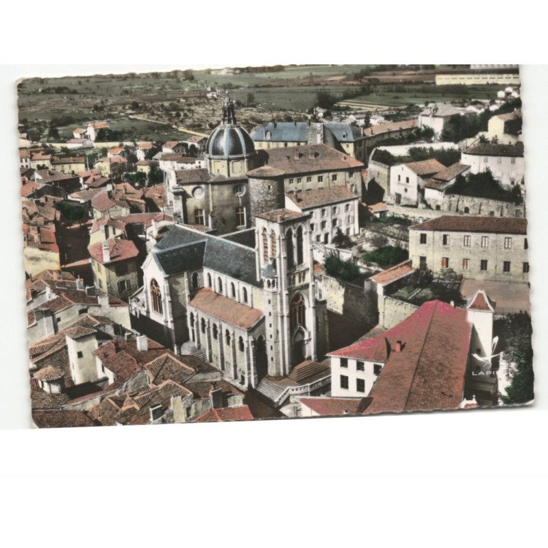 MONTBRISON: église saint-pierre vue aérienne 10x15 - très bon état