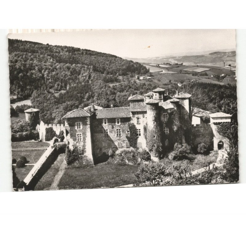 LE CHAMBON-FEUGEROLLES: le château feugerolles vue aérienne 10x15 - très bon état