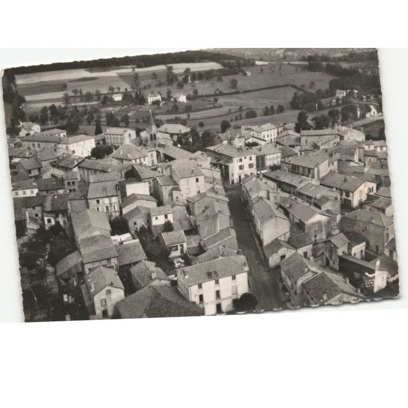 NOIRETABLE: rue de la gare vue aérienne 10x15 - très bon état