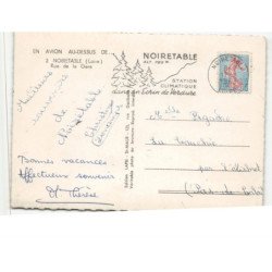NOIRETABLE: rue de la gare vue aérienne 10x15 - très bon état