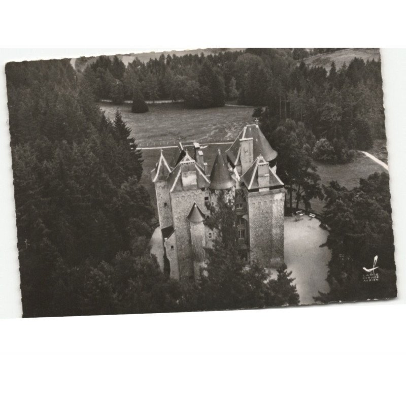 NOIRETABLE: château de la croix de guirande vue aérienne 10x15 - très bon état