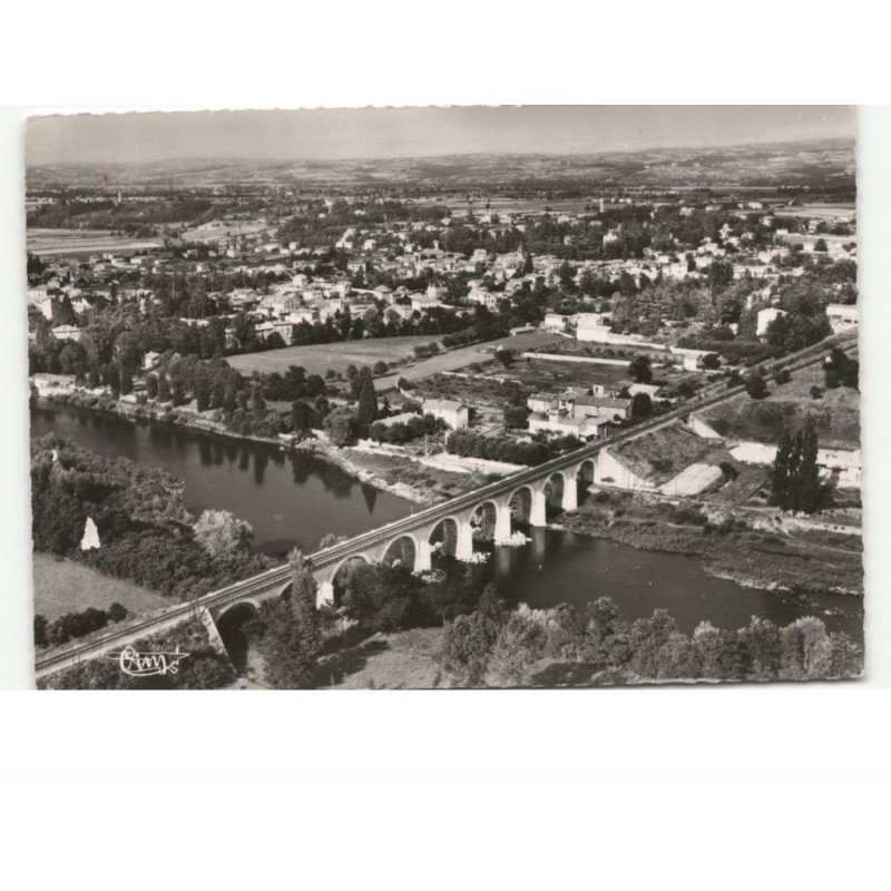 ANDREZIEUX: vue générale de la loire vue aérienne 10x15 - très bon état