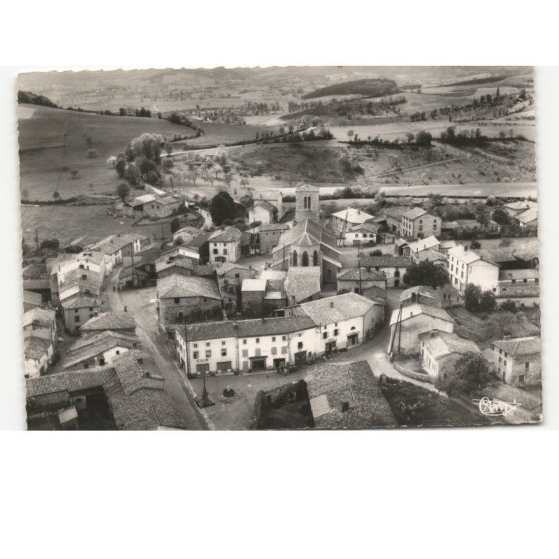 CHAMPOLY: vue du centre vue aérienne 10x15 - très bon état