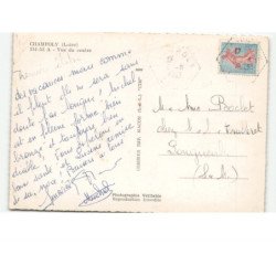 CHAMPOLY: vue du centre vue aérienne 10x15 - très bon état