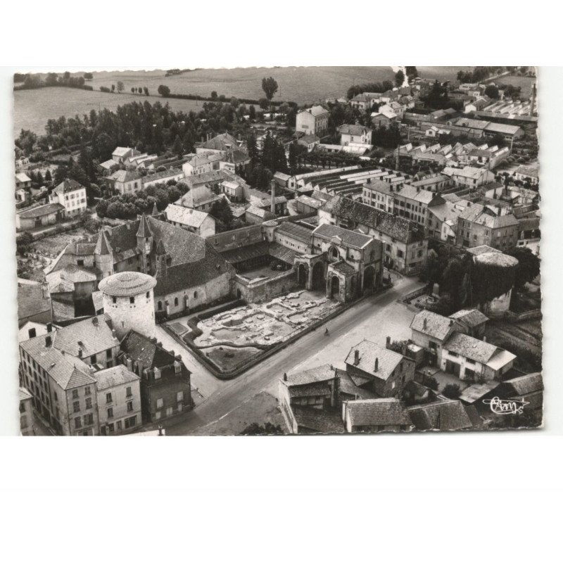CHARLIEU: abbaye bénédictine XIIe siècle vue aérienne 10x15 - très bon état