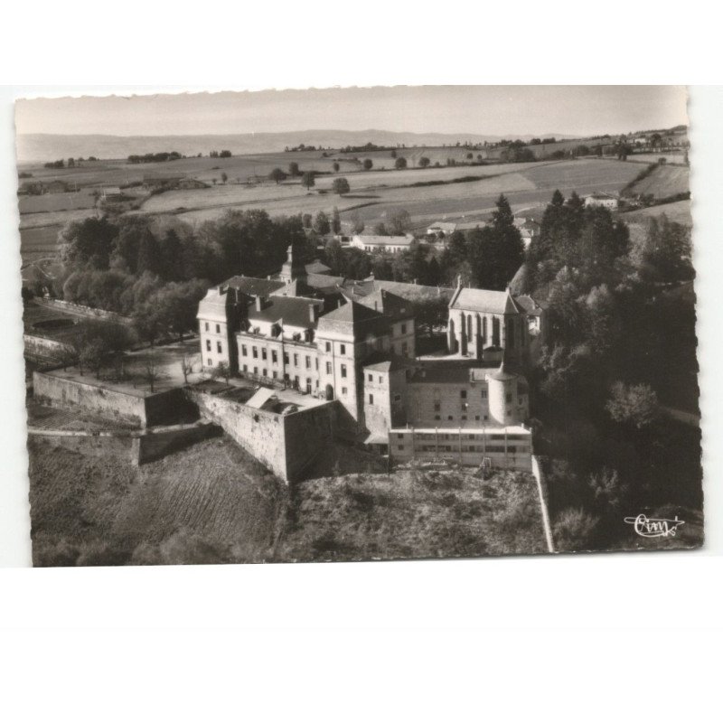 REGNY: abbaye de pradines XVIIe siècle vue aérienne 10x15 - très bon état