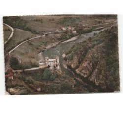LA ROCHE: le château de et les gorges de la loire vue aérienne 10x15 - très bon état