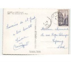 SAINT-JUST-SUR-LOIRE: la place vue aérienne 10x15 - très bon état