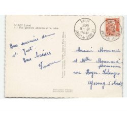 SAINT-JUST: vue générale et la loire vue aérienne 10x15 - très bon état