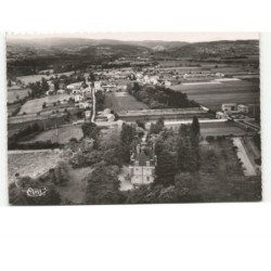SAINTE-AGATHE: le château du perrier et vue générale vue aérienne 10x15 - très bon état