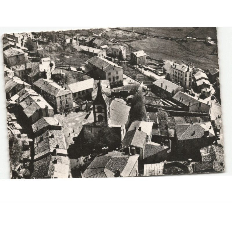 ALLEGRE: quartier de l'église vue aérienne 10x15 - très bon état
