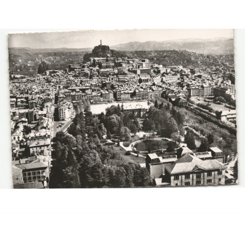 LE PUY: jardin henri vinay et place dubreuil vue aérienne 10x15 - très bon état