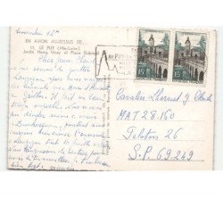 LE PUY: jardin henri vinay et place dubreuil vue aérienne 10x15 - très bon état