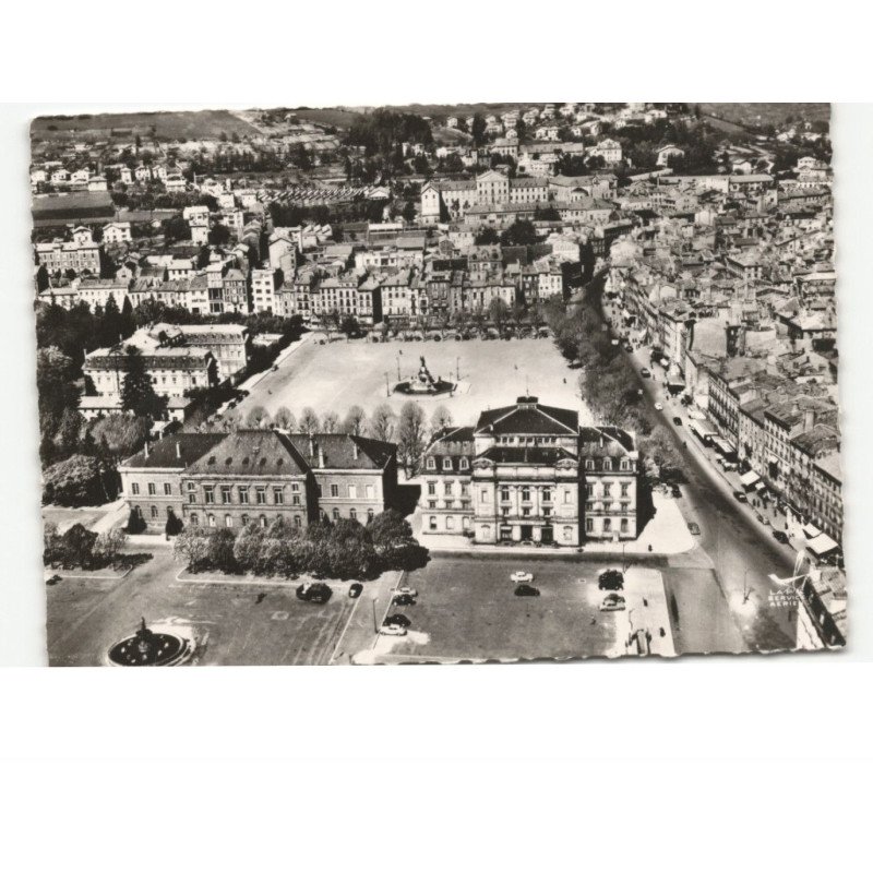LE PUY: théâtre, palais de justice place dubreuil et la préfecture vue aérienne 10x15 - très bon état