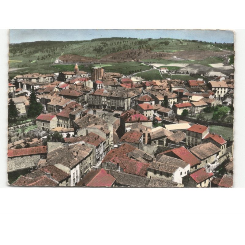 SAUGUES: vue générale vue aérienne 10x15 - très bon état