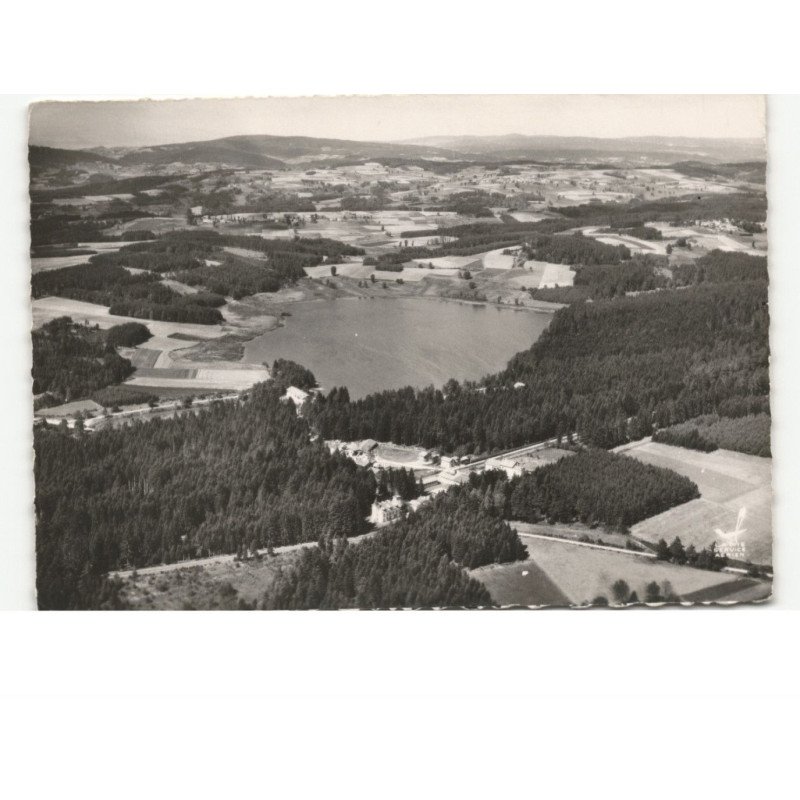 environs de sembadel: le lac malaguet vue aérienne 10x15 - très bon état