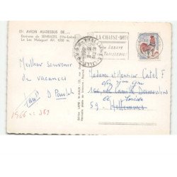 environs de sembadel: le lac malaguet vue aérienne 10x15 - très bon état