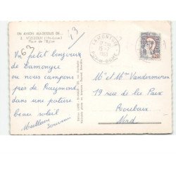 VEZEZOUX: place de l'église vue aérienne 10x15 - très bon état