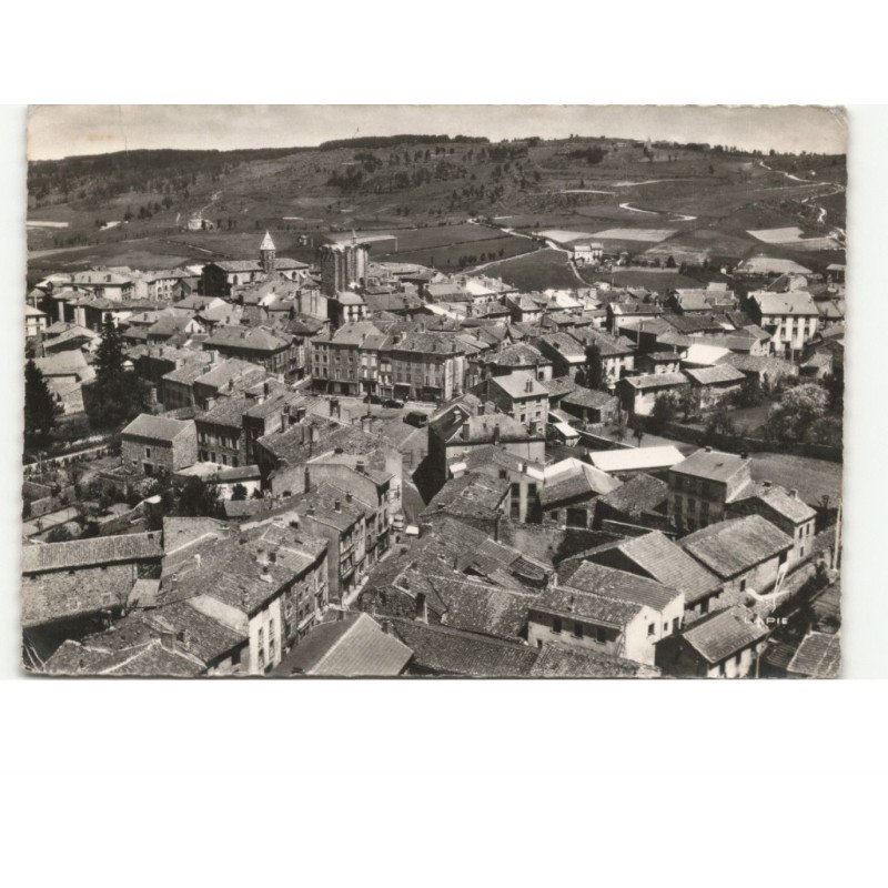 SAUGUES: vue générale vue aérienne 10x15 - état