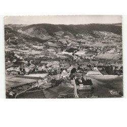 BAS-en-BASSER: dans le fond les ruines de rochebaron vue aérienne 10x15 - très bon état