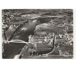 BAS-en-BASSET: la plage le pont et le village de gourdon vue aérienne 10x15 - très bon état