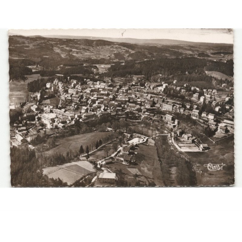 LE CHAMBON-sur-LIGNON: vue générale, station estivale vue aérienne 10x15 - très bon état