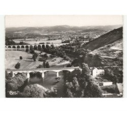 LANGEAC: le pont de costet et le viaduc vue aérienne 10x15 - très bon état