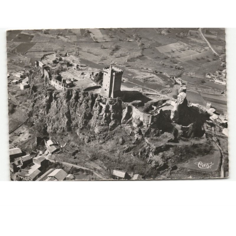 POLIGNAC: château-fort monument historique du XIe siècle vue aérienne 10x15 - très bon état