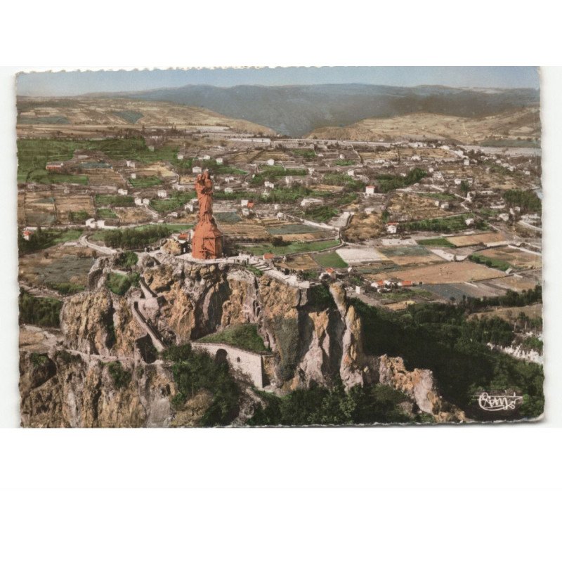 LE PUY: rocher de la vierge vue aérienne 10x15 - très bon état