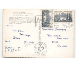 LE PUY: rocher de la vierge vue aérienne 10x15 - très bon état