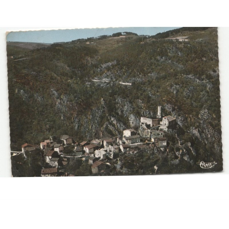 SAINT-ANDRE-de-CHALENCON: château féodal de chalençon vue aérienne 10x15 - très bon état