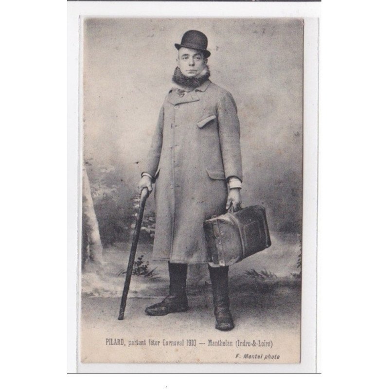 MANTHELAN : pilard, partant feter carnaval 1910 - tres bon etat
