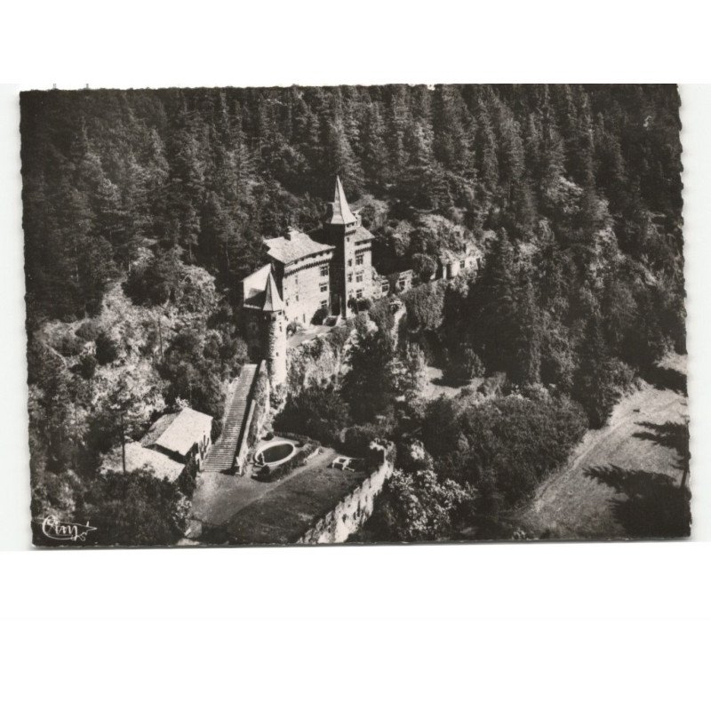 SAINT-PAULIEN: château de la rochelambert, affilié à "la demeure historique" vue aérienne 10x15 - très bon état