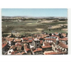 SAUGUES: vue générale vue aérienne 10x15 - très bon état