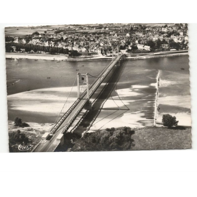 ANCENIS: le pont et la ville, vue générale vue aérienne 10x15 - très bon état