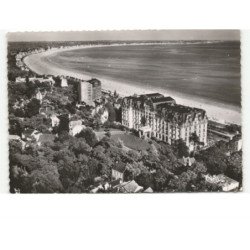LA BAULE: l'hermitage-hôtel (côté jardin) et vue générale de la plage vue aérienne 10x15 - très bon état
