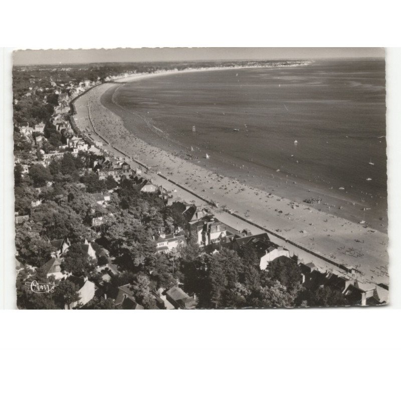 LA BAULE: vue générale de la plage vue aérienne 10x15 - très bon état