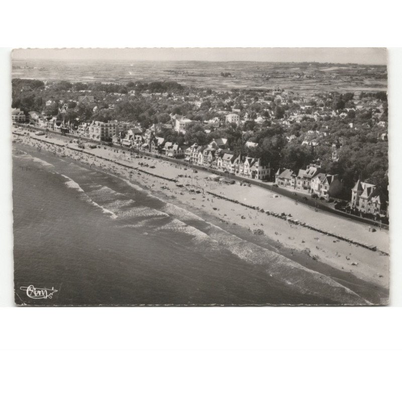 LA BAULE: la plage et le boulevard darlu vue aérienne 10x15 - très bon état