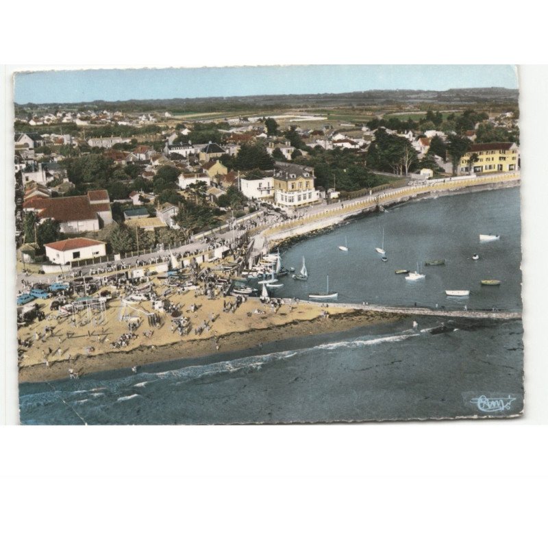 LA BERNERIE-en-RETZ: la plage et le port vue aérienne 10x15 - très bon état