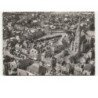 CHATEAUBRIANT: l'église saint-nicolas et place de la motte vue aérienne 10x15 - très bon état