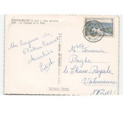 CHATEAUBRIANT: lle château et la ville vue aérienne 10x15 - état