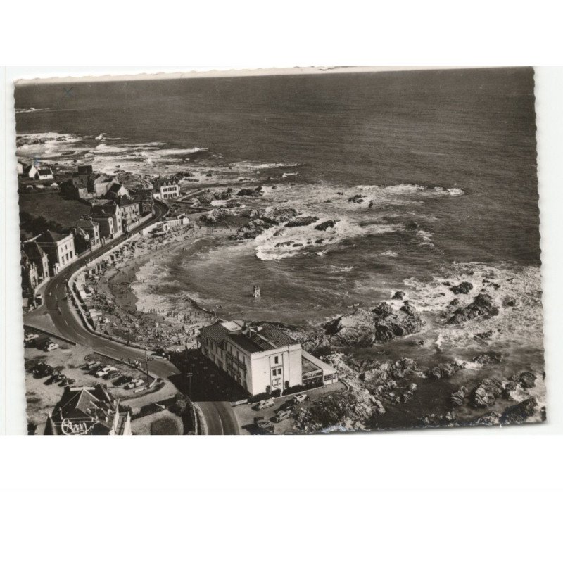 LE CROISIC: hôtel de l'océan et plage de port-lin vue aérienne 10x15 - très bon état