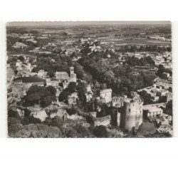 CLISSON: le vieux château l'église notre-dame et la vallée de la sèvre nantaise vue aérienne 10x15 - très bon état