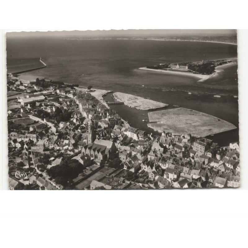 LE CROISIC: port, la jetée et pen-bron vue aérienne 10x15 - très bon état