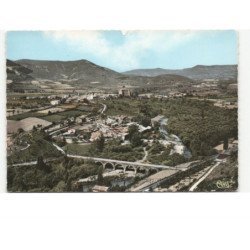 ALBA: le pont sur l'escoutay, le hameau de la roche et alba vue aérienne 10x15 - très bon état