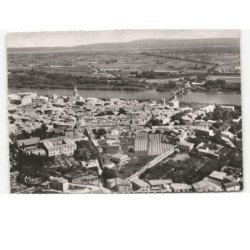 BOURG-SAINT-ANDEOL: au fond, plaine de pierrelatte vue aérienne 10x15 - très bon état