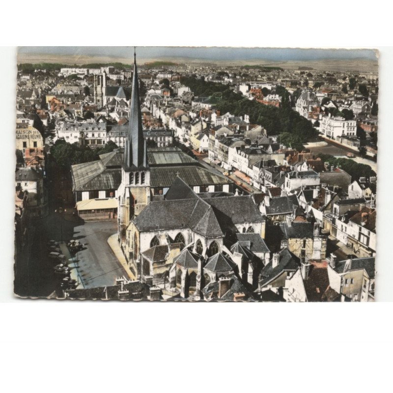 TROYES: place saint-rémy vue aérienne 10x15 - très bon état