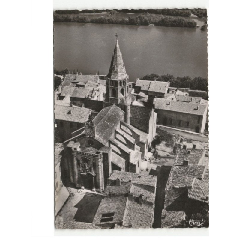 BOURG-SAINT-ANDEOL: l'église vue aérienne 10x15 - très bon état