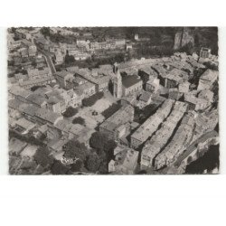 LE CHEYLARD: le centre et la place vue aérienne 10x15 - très bon état