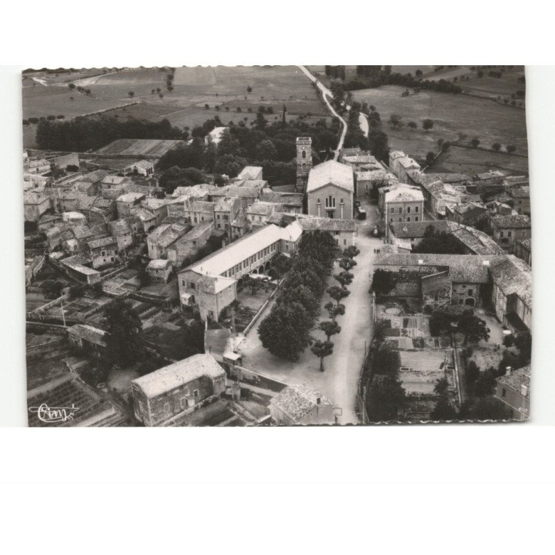 CHOMERAC: l'église et le bosquet vue aérienne 10x15 - très bon état